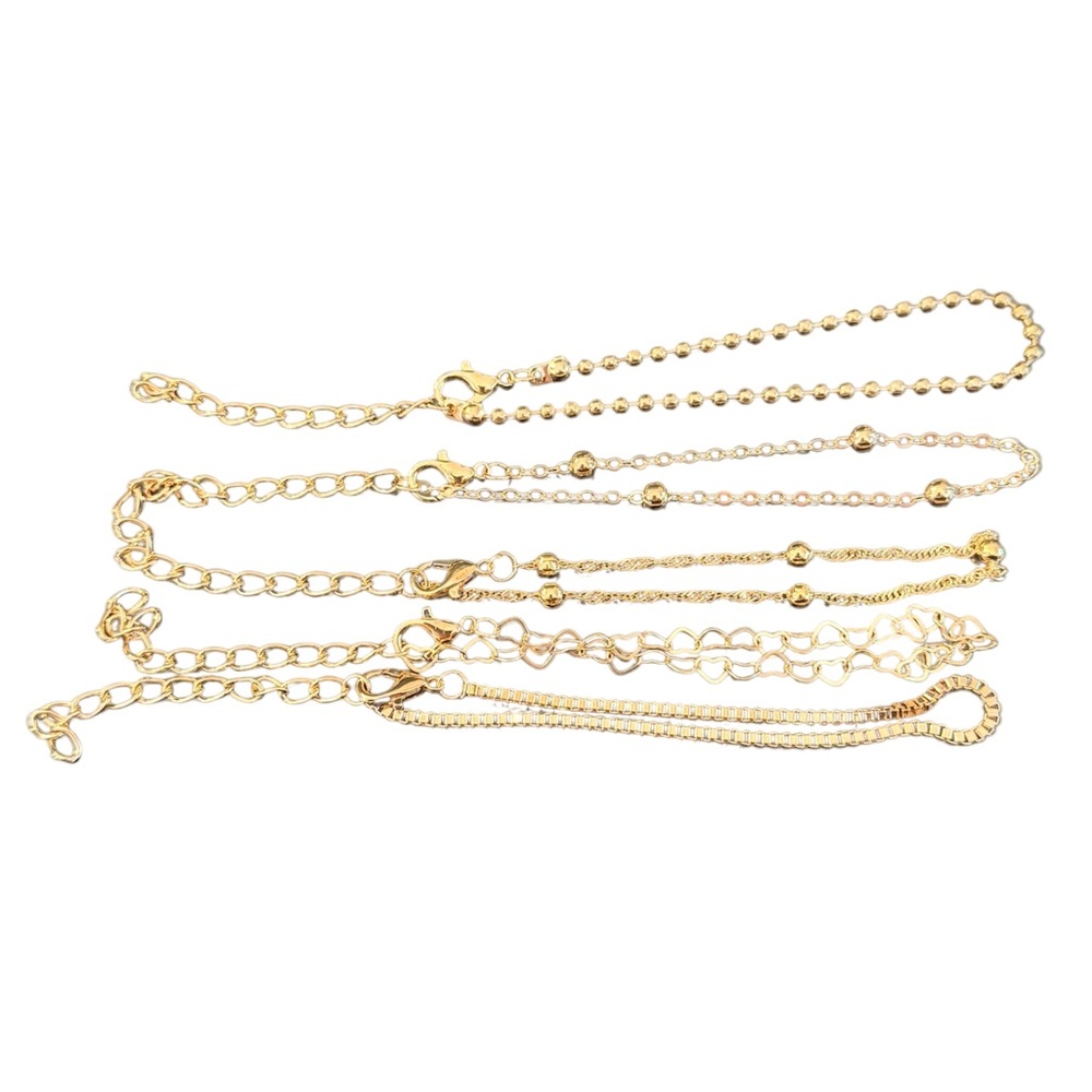 Bracelet Stack Adjustable Gold Tone - image 2